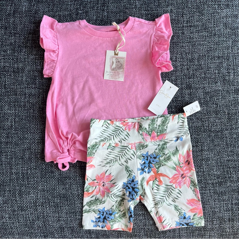 NWT Jessica Simpson Tropical Shorts Set